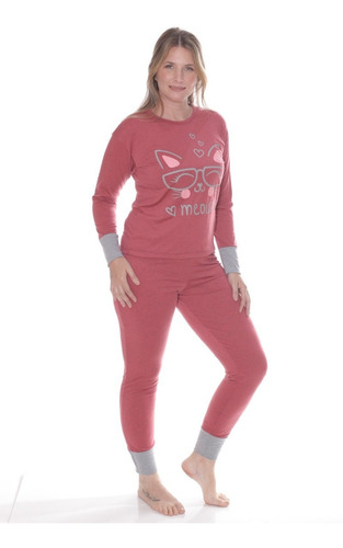 Imagen 5 de 9 de Pijama De Invierno Mujer Talles Grandes 619