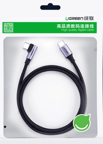 Imagen 2 de 8 de Cable Carga Y Datos Usb Tipo C A Usb-c De 60 W. X 100 Cm