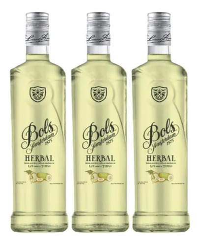 Gin Bols Herbal 750ml Sabor Pepino X3 Fullescabio Oferta