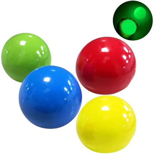 4 Globble Pegajoso Bolas Luminosas Ar Tipo 4,5 Cm