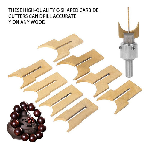 Broca R6crystally-premium Beads De Madera Para Hacer Cuentas