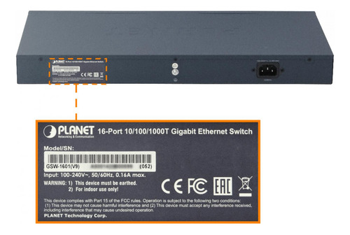 Conmutador Planet 16-1000 Sin Administración, Clickbox