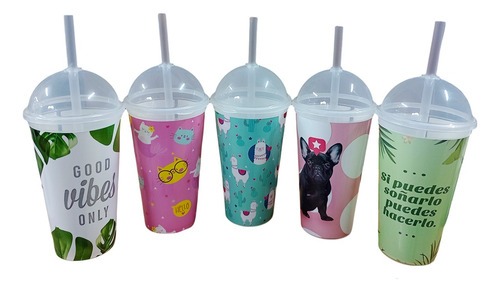 Vaso Con Sorbete Starco 500 Ml Varios Modelos X 10 Unidades