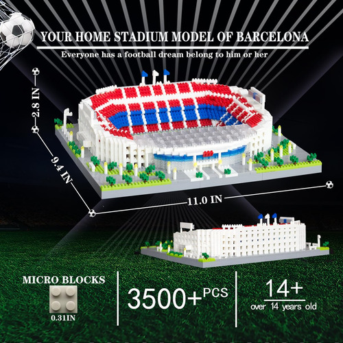 Juego De Bloques De Construcción Del Estadio De Fútbol Camp