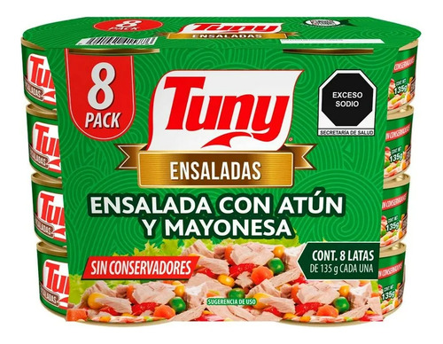 Ensalada De Atún Tuny Con Mayonesa 8 Pzas De 135g