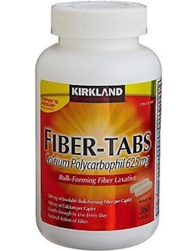Fiber Tabs Calcium Polycarbophil Kirkland  X 360 Tabletas