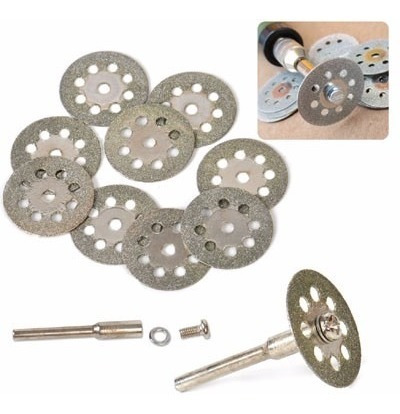 10 Disco De Corte Diamantado 22mm Retifica Dremel Bosh Tools