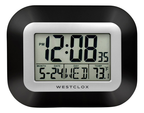 Reloj De Pared Digital Gris De 23 Cm