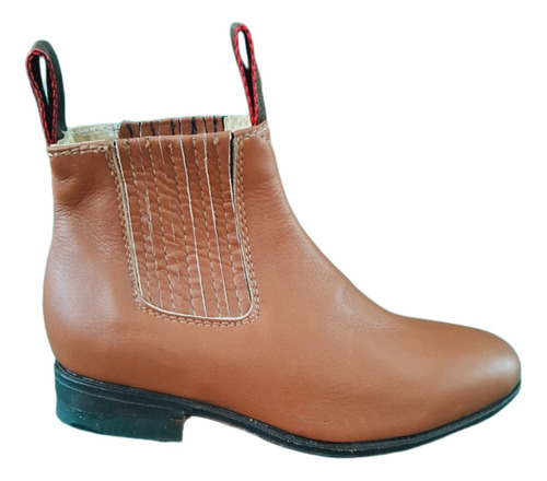 Botin Charro Piel Vacuno Suela Vaqueta Niño Joven Unisex