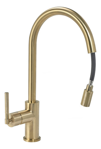 Grifería Cocina Monocomando Gold Rociador Peirano Fabric