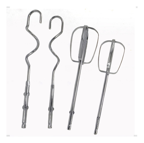 Batedeira Profissional Bek KH-1234 De Mão Inox Bolo Elétrica Portátil 5 Velocidades 127V Potente 4 Ganchos