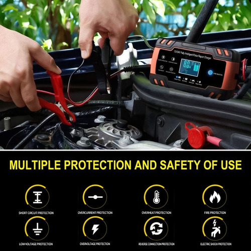 Imagen 3 de 7 de Cargador Rápido Para Inteligente Batería De Coche 12v 24v 8a