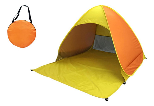 Carpa Igloo 2 A 3 Personas De Playa Proteccion Uv Con Bolso Color Amarillo