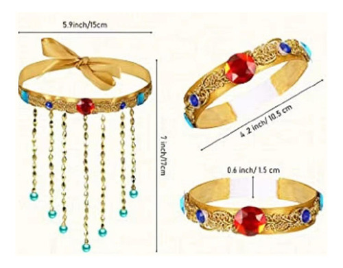 3 Collares Y Pulseras De Disfraz Egipcio Para Mujer Para