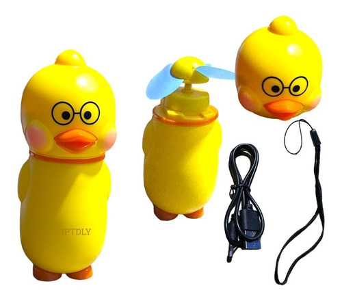 Mini Ventilador Pato Portátil Usb Recargabl Colgante Abanico