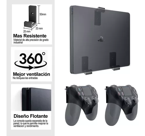 Soporte Pared PS4 FAT, Slim o Pro Tipo 1