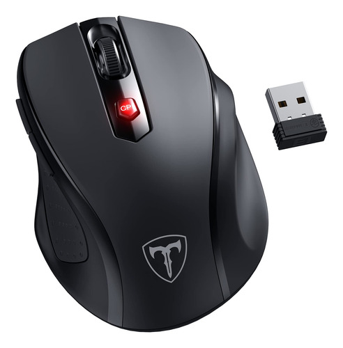 Hotweems D-09 - Mouse Inalambrico Para Laptop, Ergonomico Pl