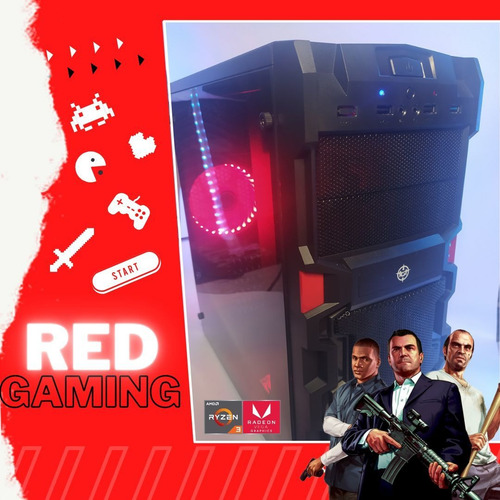 Imagem 1 de 2 de Pc Gamer Ryzen 3 3200g + 16gb Ram Ddr4 + 128gb Ssd + 500gb