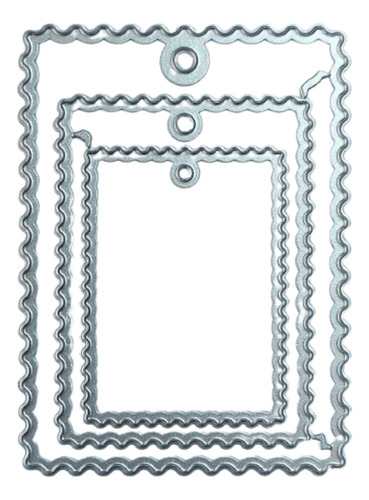 Scrapbooking Set De 3 Troqueles - Tags Estampillas