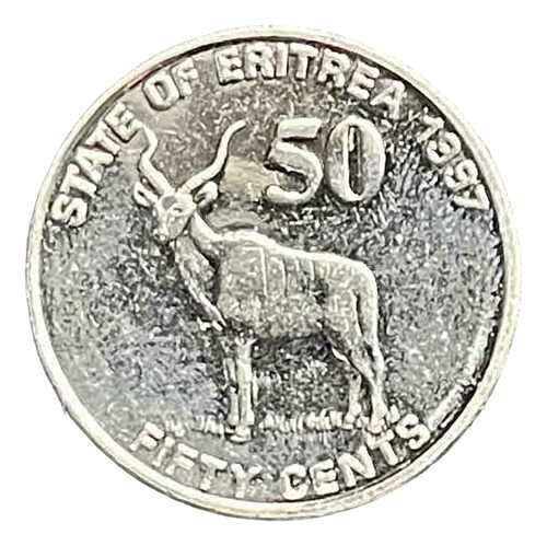 Eritrea - 50 Cents - Año 1997 - Km #47 - Africa - Antilope