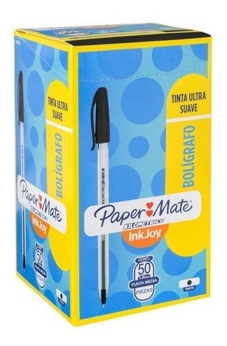 Lápiz Pasta Kilometrico Punta Med Negro Caja 50 Paper-mate