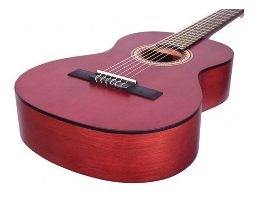 Guitarra Clásica Valencia Vc203 3/4 Transparent Wine Red