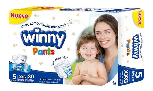 Pañales Winny Pants Etapa 5 Paca Con 30 Unidades