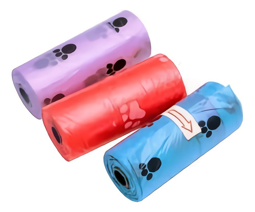 Pack X20 Rollos Bolsas Estampadas Recoger Excremento Perros