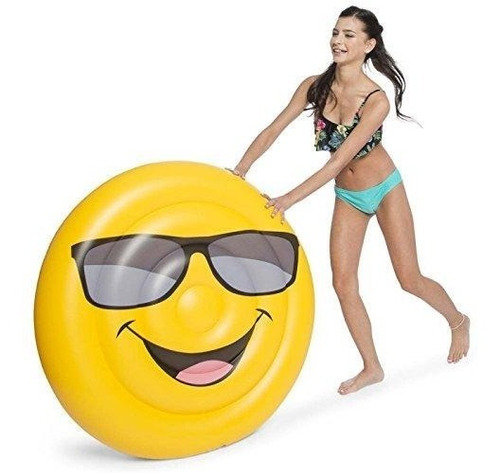 Inflable Emoji Alberca Cool Guy Island Intex Salvavidas Agua