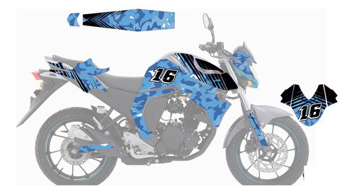 Yamaha Fz 2.0 Kit De Stickers Calcas Vinil Laminado Enduro