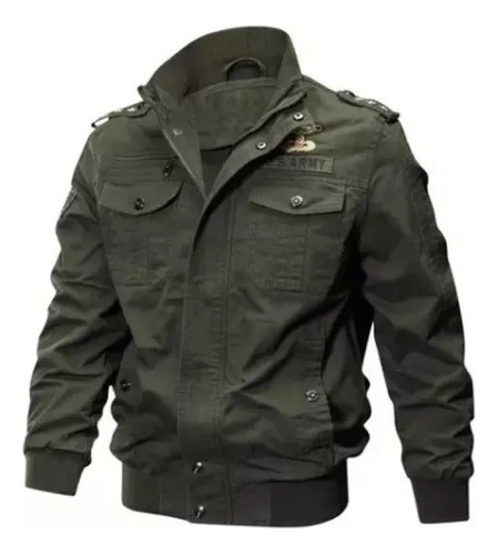 Chaqueta Vaquera Militar Hombre Cremallera, Chaqueta Bomber