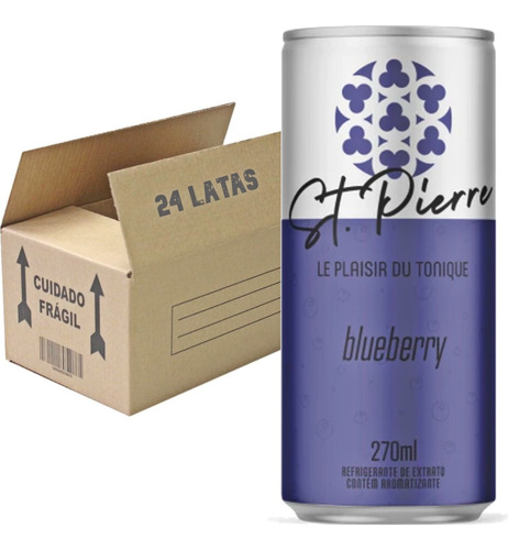 Refrigerante De Blueberry St Pierre 270ml (24 Unidades) Kit