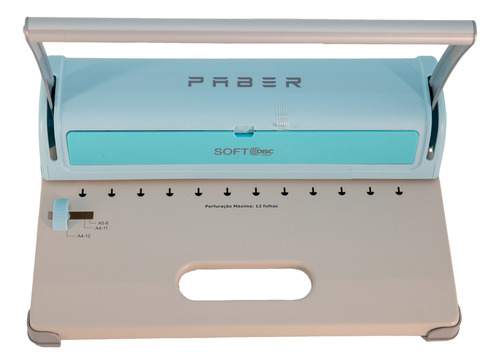Encadernadora Cogumelo Soft Disc A4 12 Furos Paber Verde