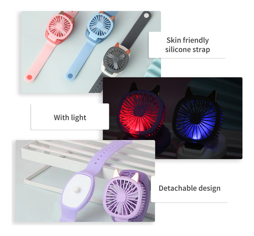 Ventilador Portátil Mini Ventilador De Reloj Portátil Con Có