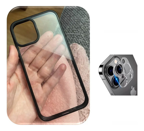 Capa Case Transparente / Fume 12 13 Pro Max + Kit 2 Pelicula