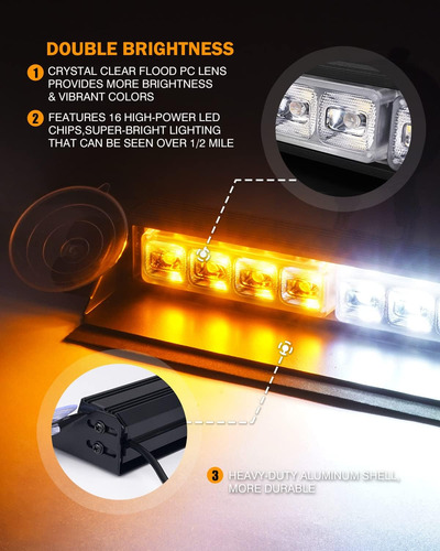 Barra De Luz Estroboscópica Doble Para Parabrisas, A 8955592
