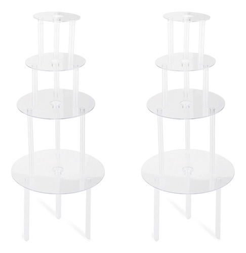 Juego De 2 Soportes Para Tartas Y 4 Soportes Reutilizables P