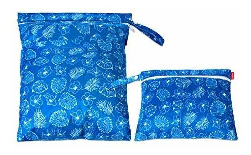 Bolsa 3 En 1 Impermeable (flores Azules)