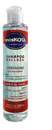 Shampoo Maskota Belleza Cristalino Control De Olores 