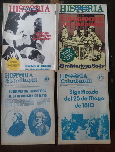Revista Todo Es Historia Año 1980. Números Varios (Usado)