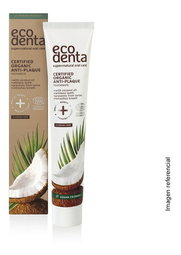 Pasta Dental Eco Denta Antiplaca Organica Coco 75 Ml