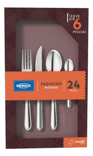 Faqueiro 24 Peças, Compacto - Módena - Brinox