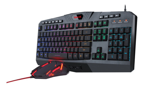 Kit Teclado Mouse Pad Auriculares Gamer Setup Redragon S101-
