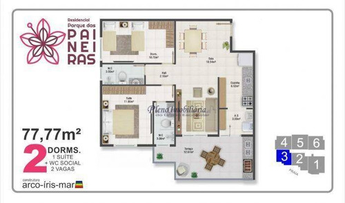 Imagem 18 de 21 de Apartamento Com 2 Dormitórios Sendo 1 Suíte, À Venda, 88 M² Por R$ 493.904 - Maracanã - Praia Grande/sp - Ap0806
