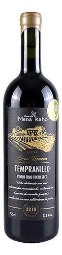 Vinho Mena Kaho Gran Reserva Tempranillo Tinto Seco 750ml