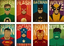 Comprar Kit 8 Placas Decorativas, Super Heróis, Marvel Menino Menina