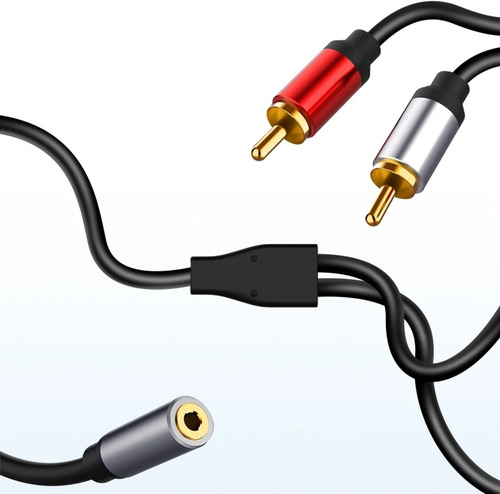 Imagen 1 de 6 de Cable Jack Auxiliar Hembra 3.5mm A Rca Audio