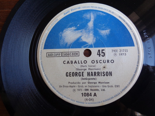 George Harrison Beatles Simple Vinilo Sin Uso Leer Caballo