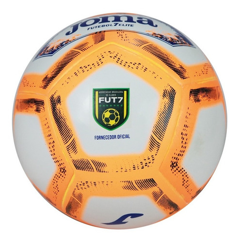 Imagem 2 de 2 de Bola De Futebol Oficial Elite Selo Joma -branca E Laranja