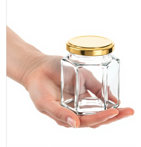 Frasco Miel Vidrio Cristal 250 Ml Pack 12 Recuerdo